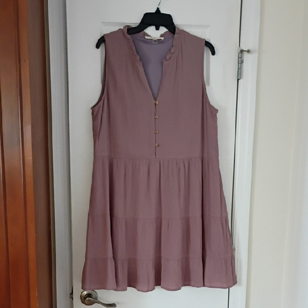 Rokoko V-Neck Tiered Sleeveless Dress, 1X